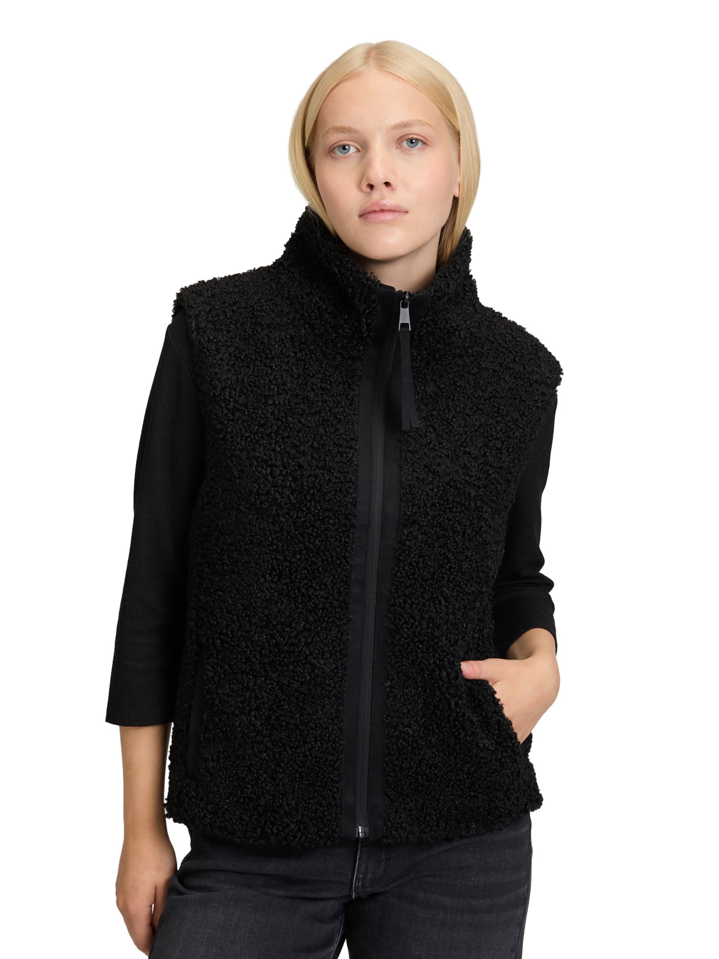 Betty & Co Weste in Schwarz: Vorderseite