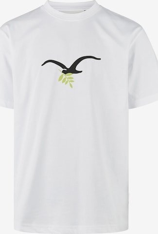Cleptomanicx T-Shirt 'Peace' in Weiß: Vorderseite