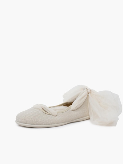 Pisamonas Ballerines en 30 en écru, Vue avec produit