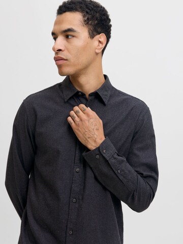JACK & JONES Regular fit Button Up Shirt 'JJECLASSIC' in Grey