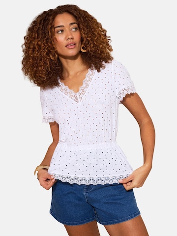 love & roses Shirt in Beige: front