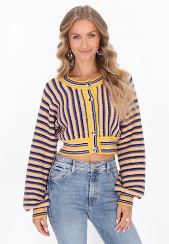 IZIA - Casaco de malha em azul: frente