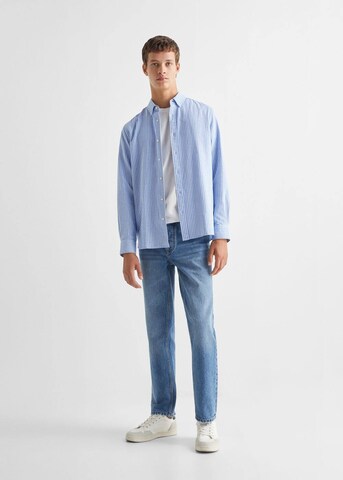 MANGO TEEN Regular Fit Hemd 'Rayas' in Blau