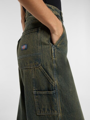 DICKIES Wide leg Byxa 'HILHAM' i grön