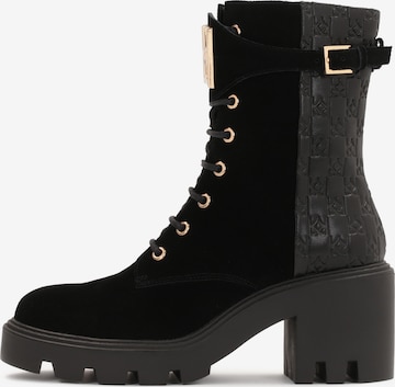 Kazar Lace-Up Ankle Boots in Black: front