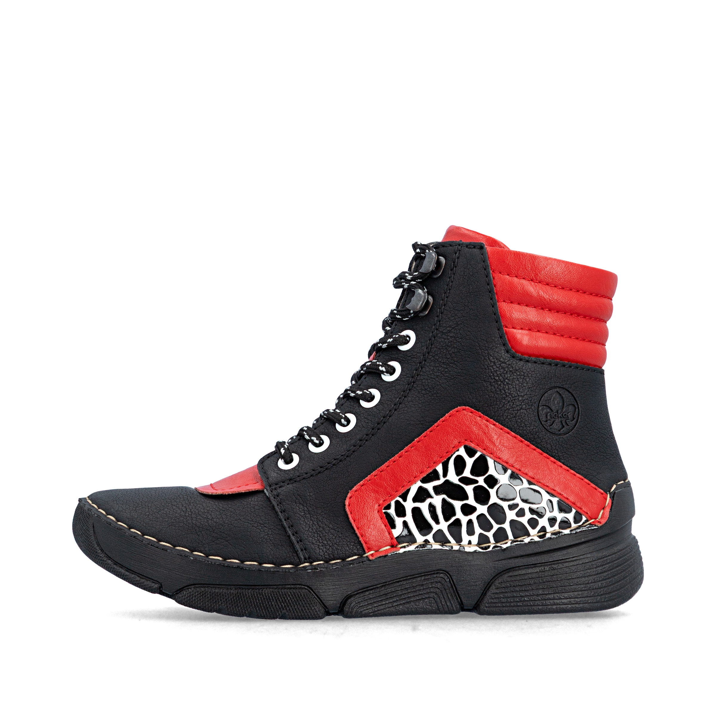 Bottines à lacets Rieker en noir