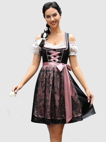 Yesfashion Dirndl‌‌‌‌‌‌‌‌‌ in Schwarz: Vorderseite