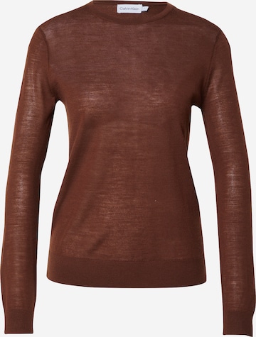 Pull-over Calvin Klein en marron : devant