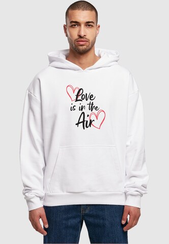 Sweat-shirt 'Valentines Day - Love is in the Air' Merchcode en blanc : devant