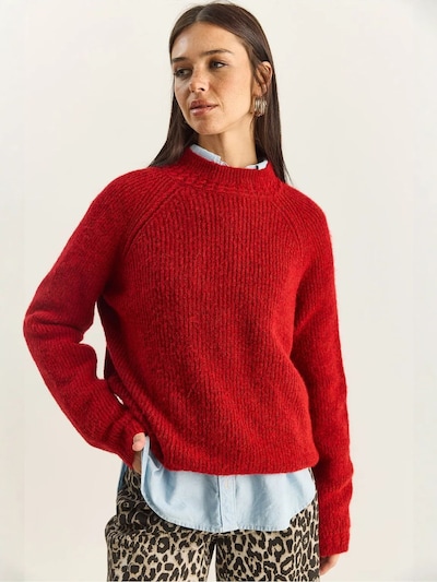 Bianco Lucci Pull-over 'Pullover' en S-L en rouge, Vue avec produit