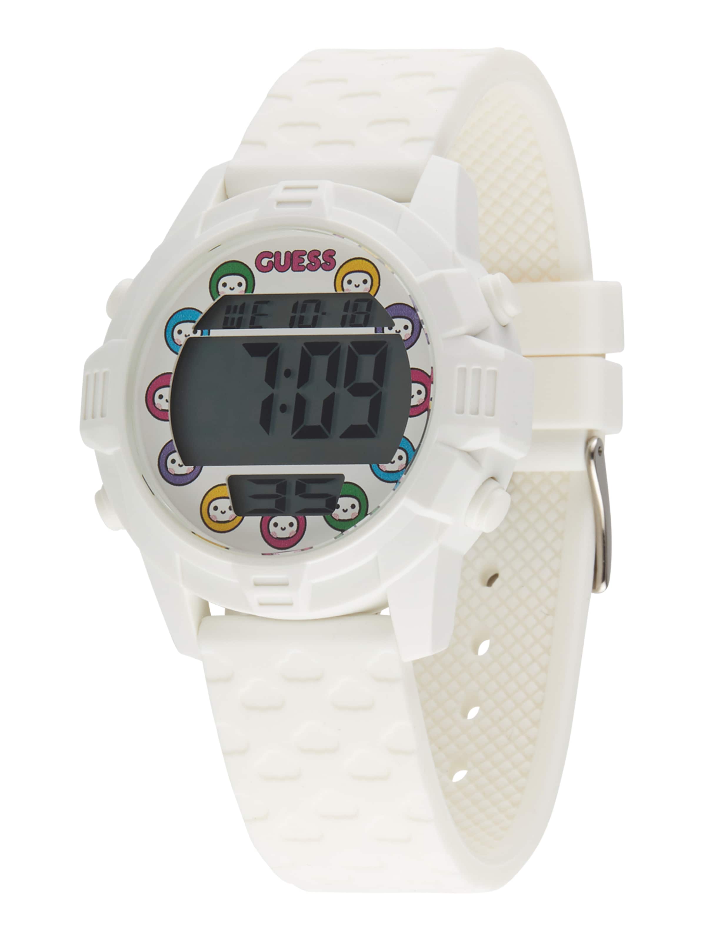 GUESS Digitaal horloge in Wit: voorkant