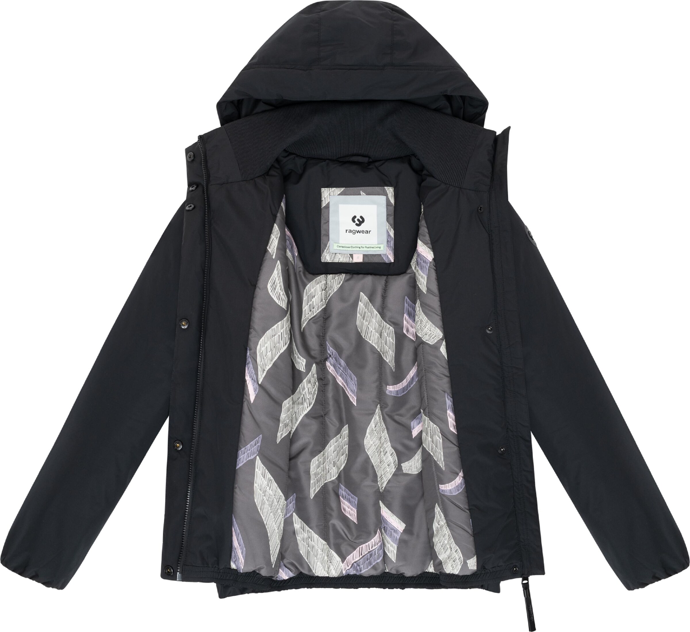Ragwear Weatherproof jacket 'Sunniva' in Black