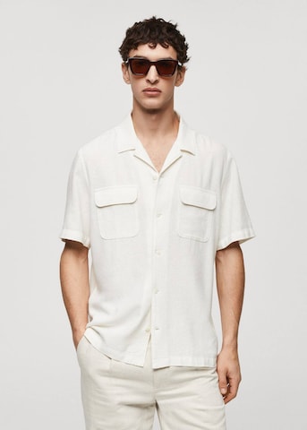 MANGO MAN Regular fit Button Up Shirt 'Istres' in White: front