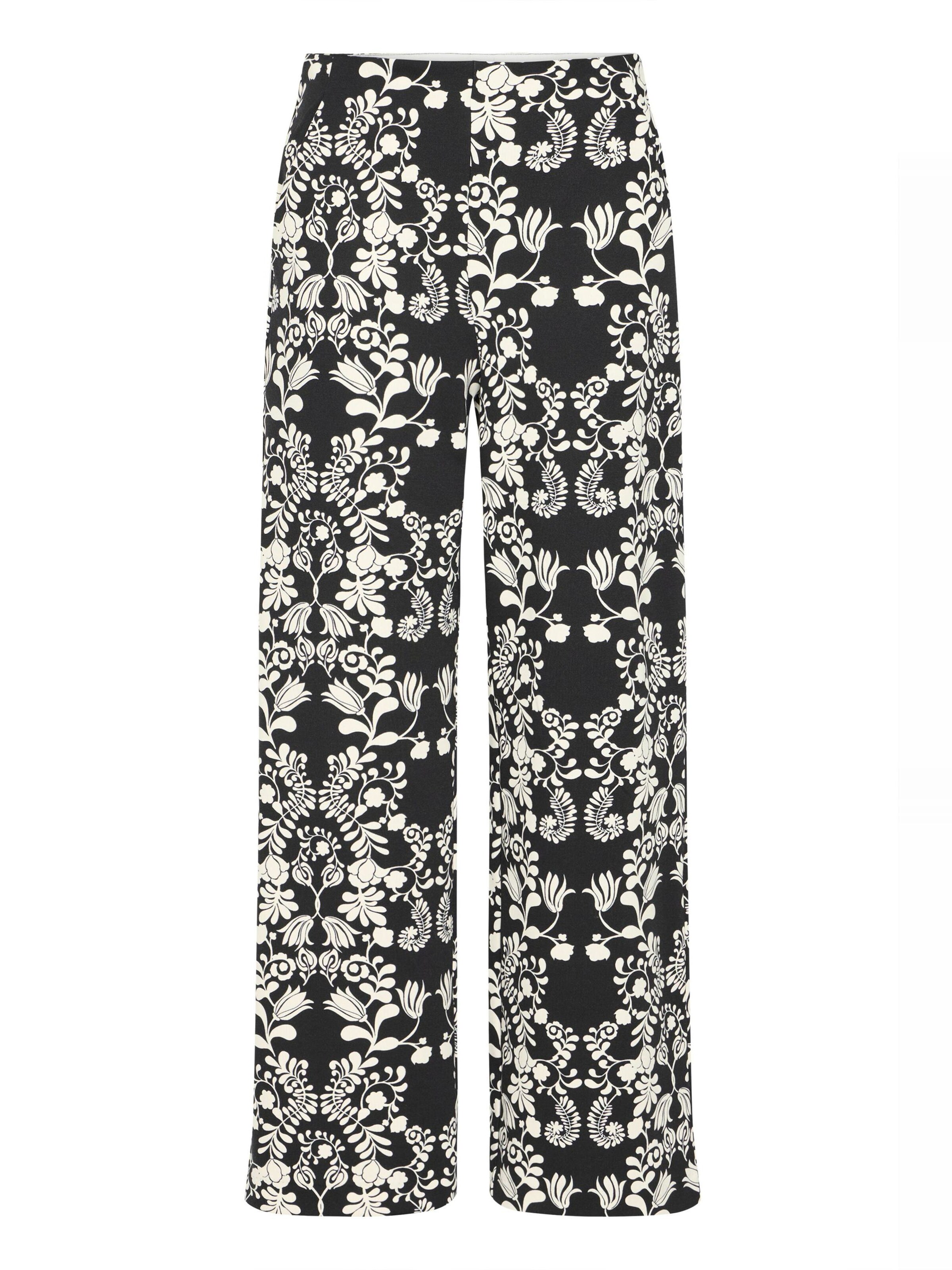 ICHI Loosefit Broek in Zwart: voorkant