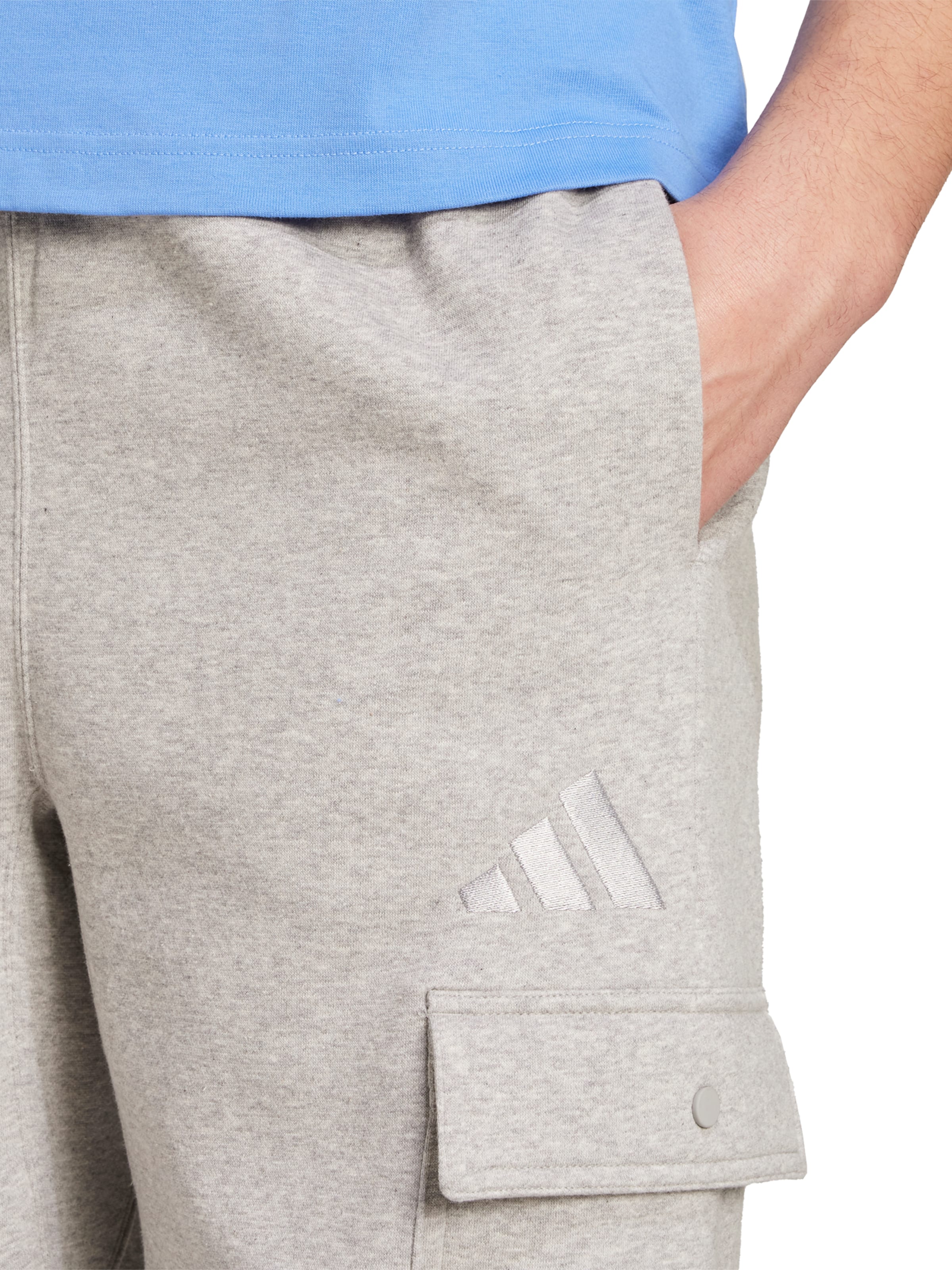 ADIDAS SPORTSWEAR Loosefit Sportbyxa 'A SZN' i grå