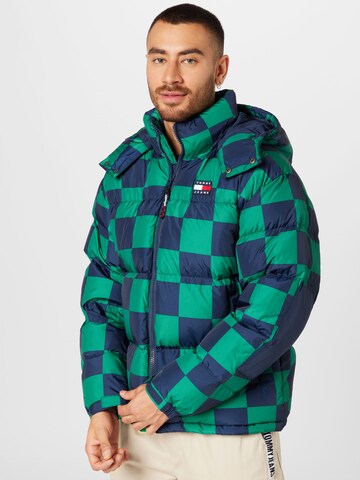 Tommy Jeans Winter Jacket 'Alaska' in Green: front