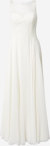 Rochie de seară de la Unique pe alb: față