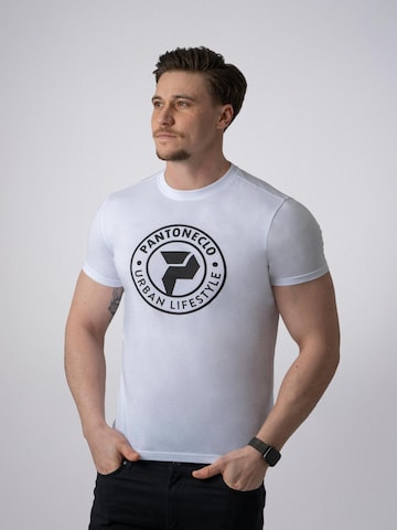 PANTONECLO - Camiseta 'Pantoneclo Men’s Crew Neck Short Sleeve T-Shirt' en blanco