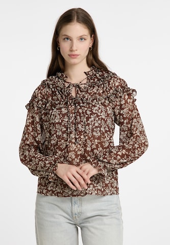 DreiMaster Vintage Blouse in Bruin: voorkant