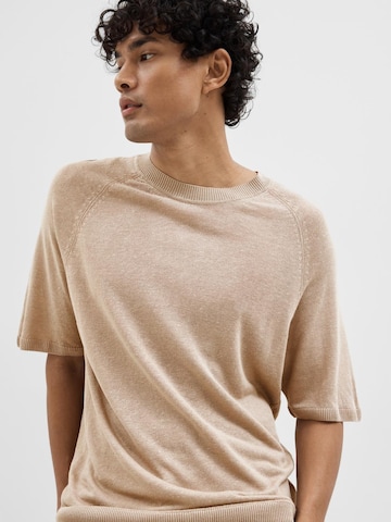 SELECTED HOMME - Pullover 'COMO' em bege