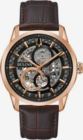 Bulova Analog Watch in Brown: front