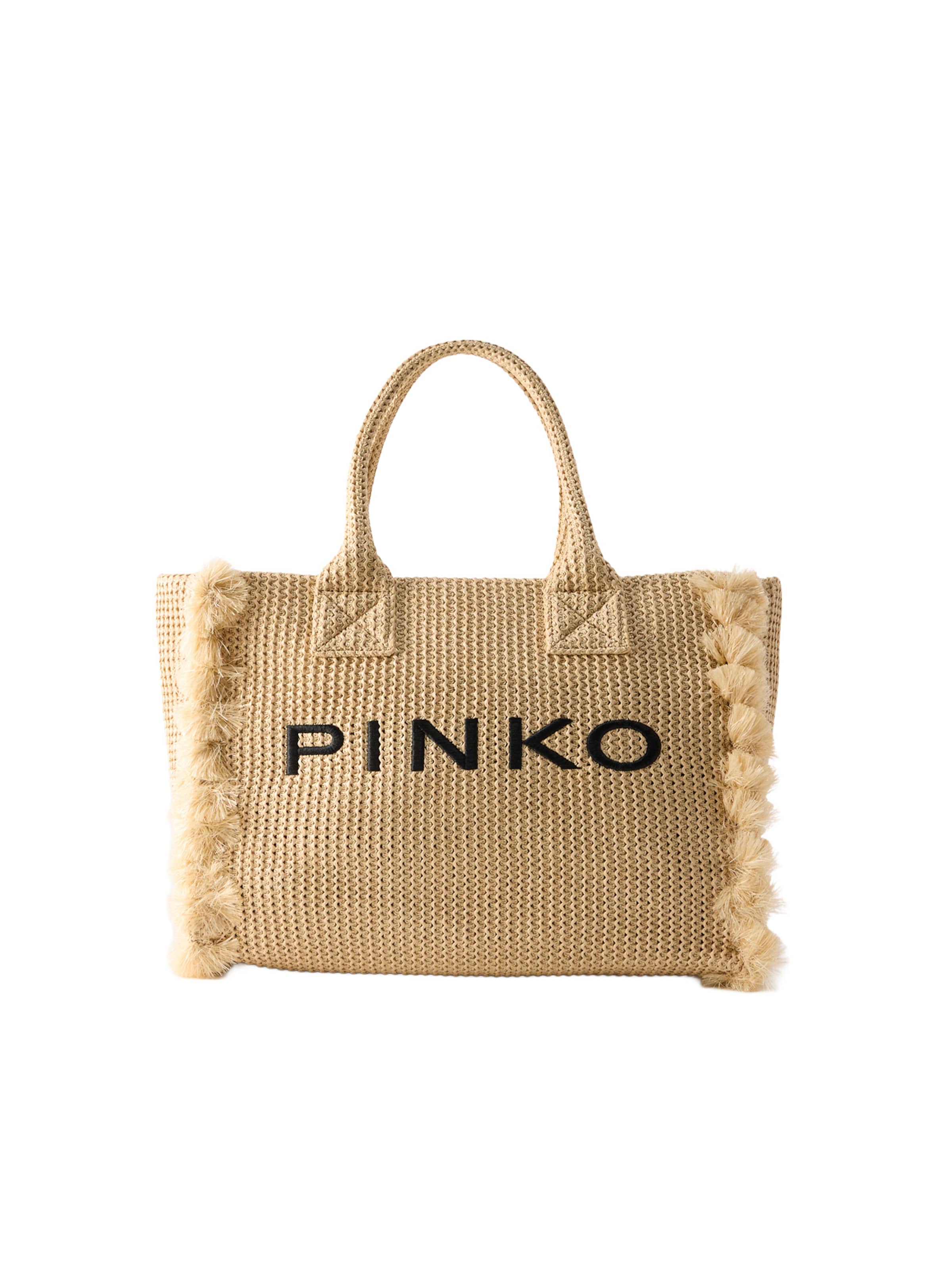 PINKO Plážová taška '106673 A39Y' – béžová: přední strana