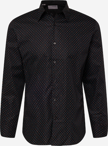 Coupe regular Chemise 'Limethan' SELECTED HOMME en noir : devant