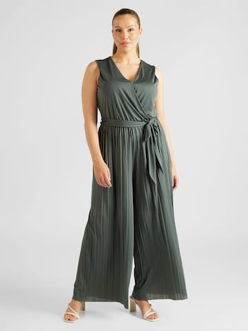 Tuta jumpsuit 'Lola Overall' di ABOUT YOU Curvy in verde: frontale