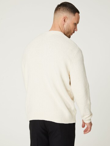 DAN FOX APPAREL Cardigan 'Ali' i hvid