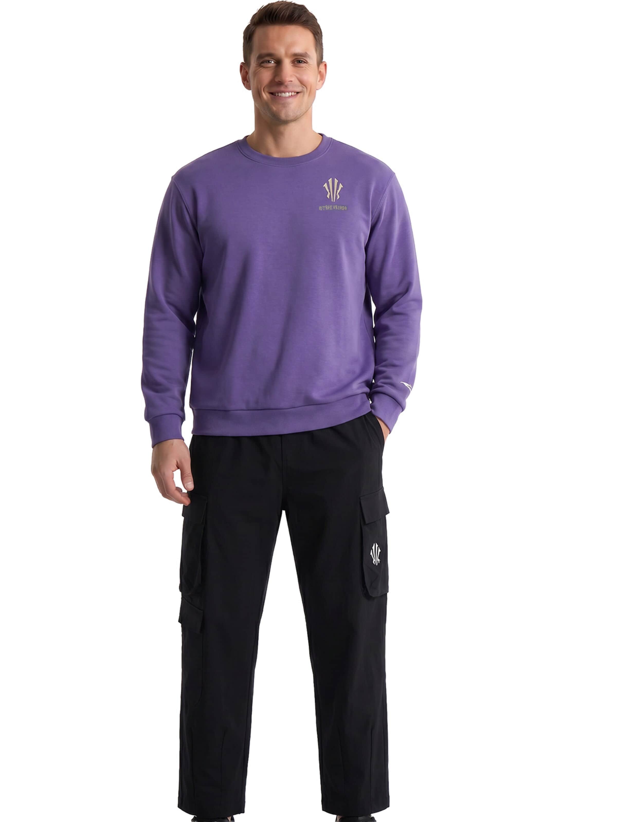 ANTA Sports sweatshirt 'Anta KAI LS Shirt' in Purple: front