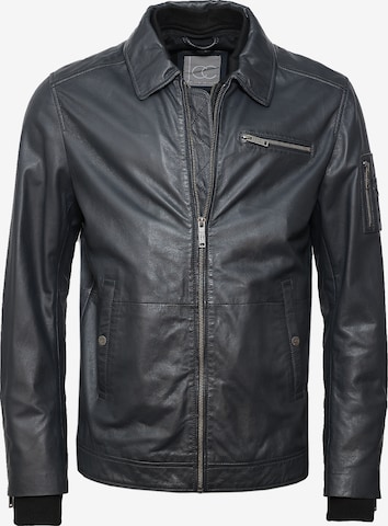 JCC Lederjacke in Blau: Vorderseite