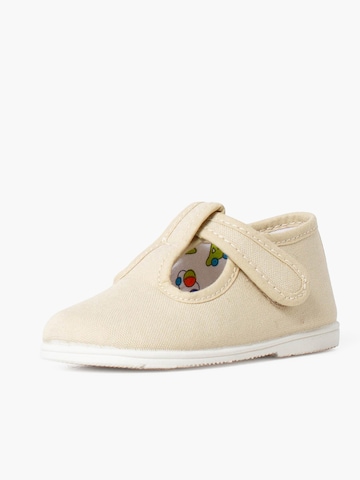 Scarpina primi passi di Pisamonas in beige: frontale