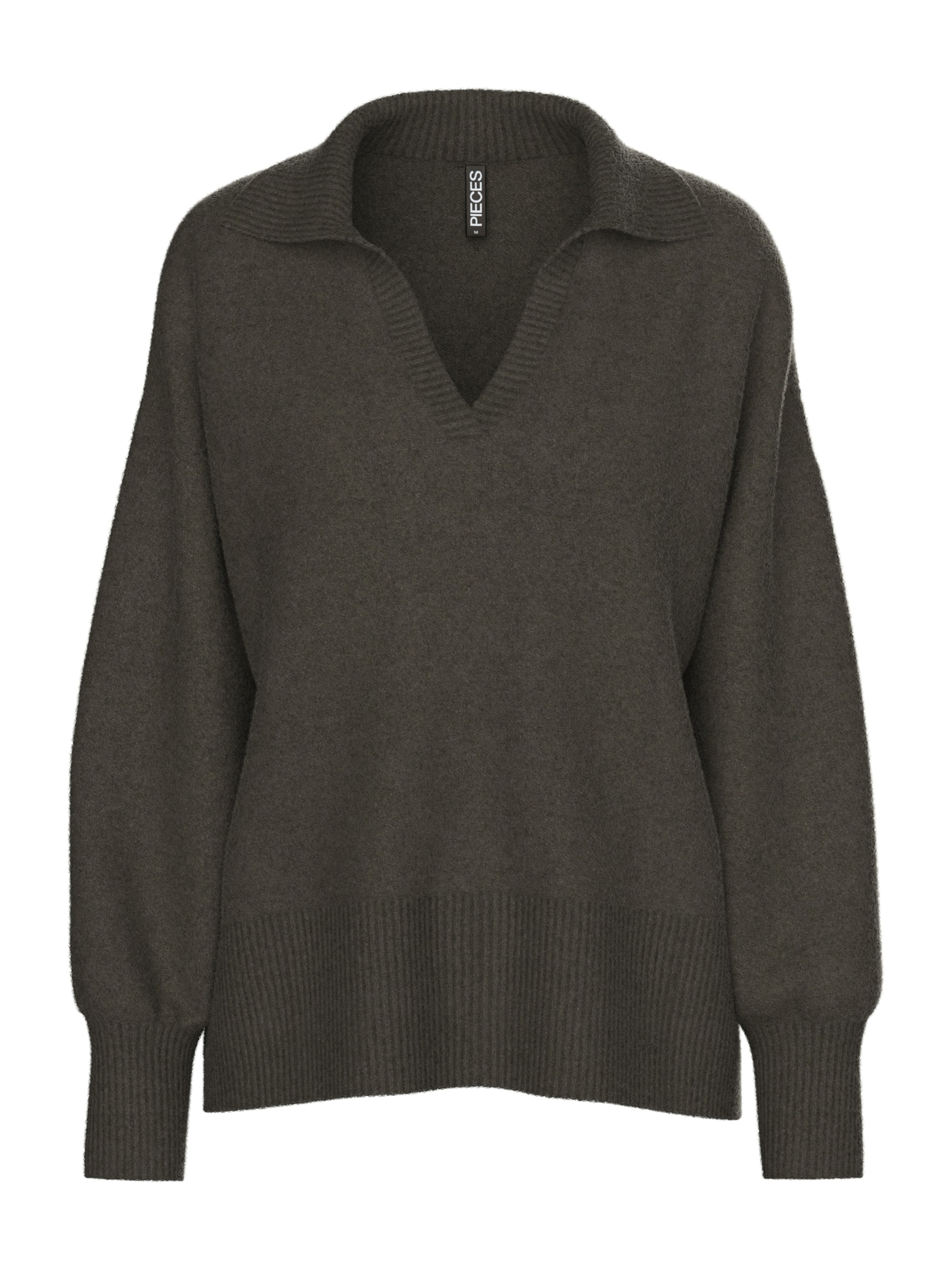 PIECES Πουλόβερ 'PCMALOU' σε καφέ: μπροστά