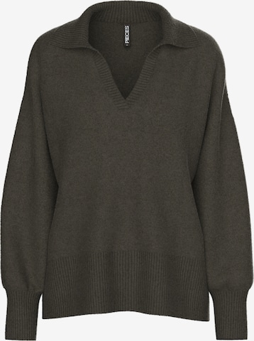Pullover 'PCMALOU' di PIECES in marrone: frontale