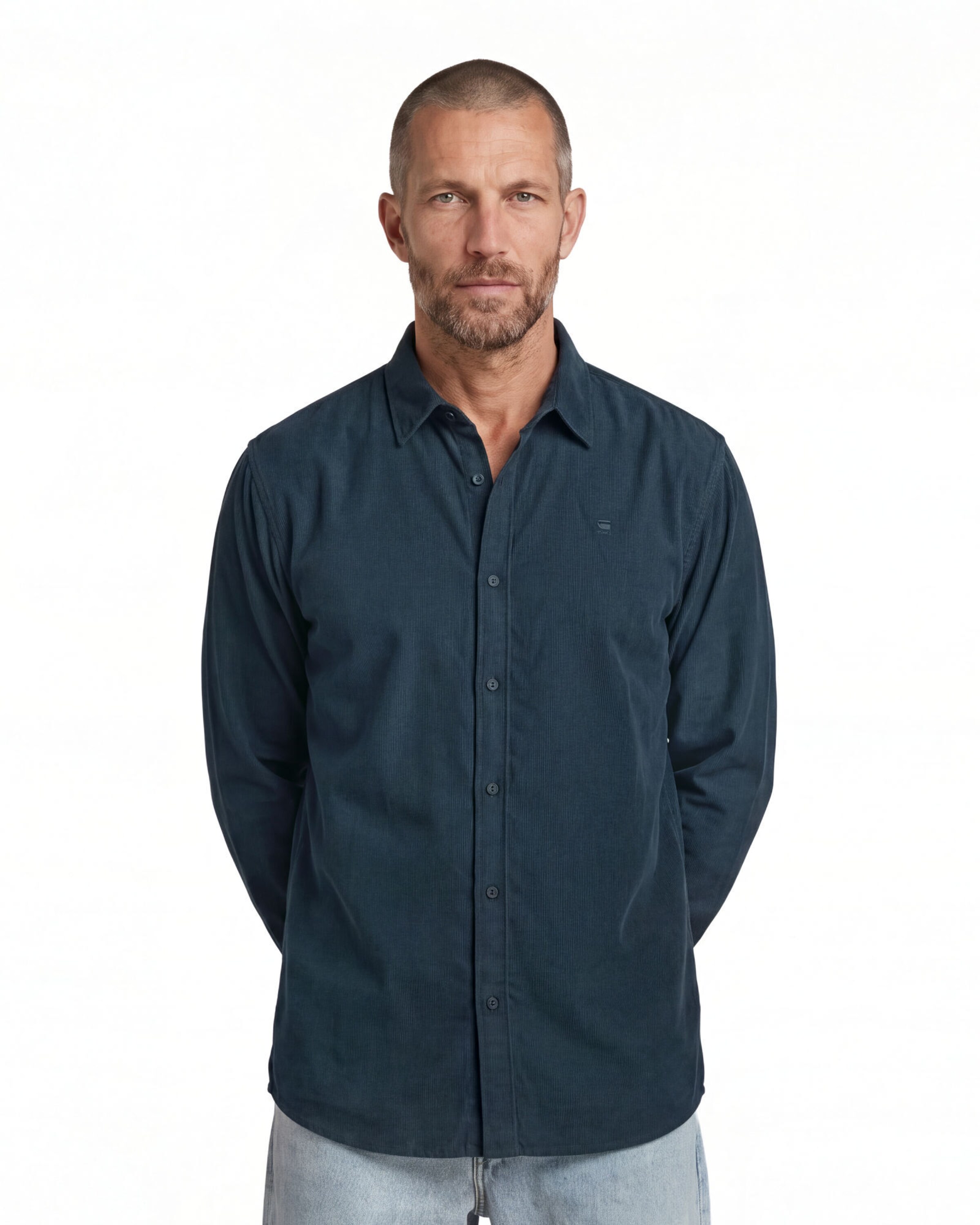 G-STAR Regular fit Shirt ' ' in Blauw: voorkant