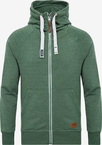 yazubi Zip-Up Hoodie 'Jacob' in Green: front