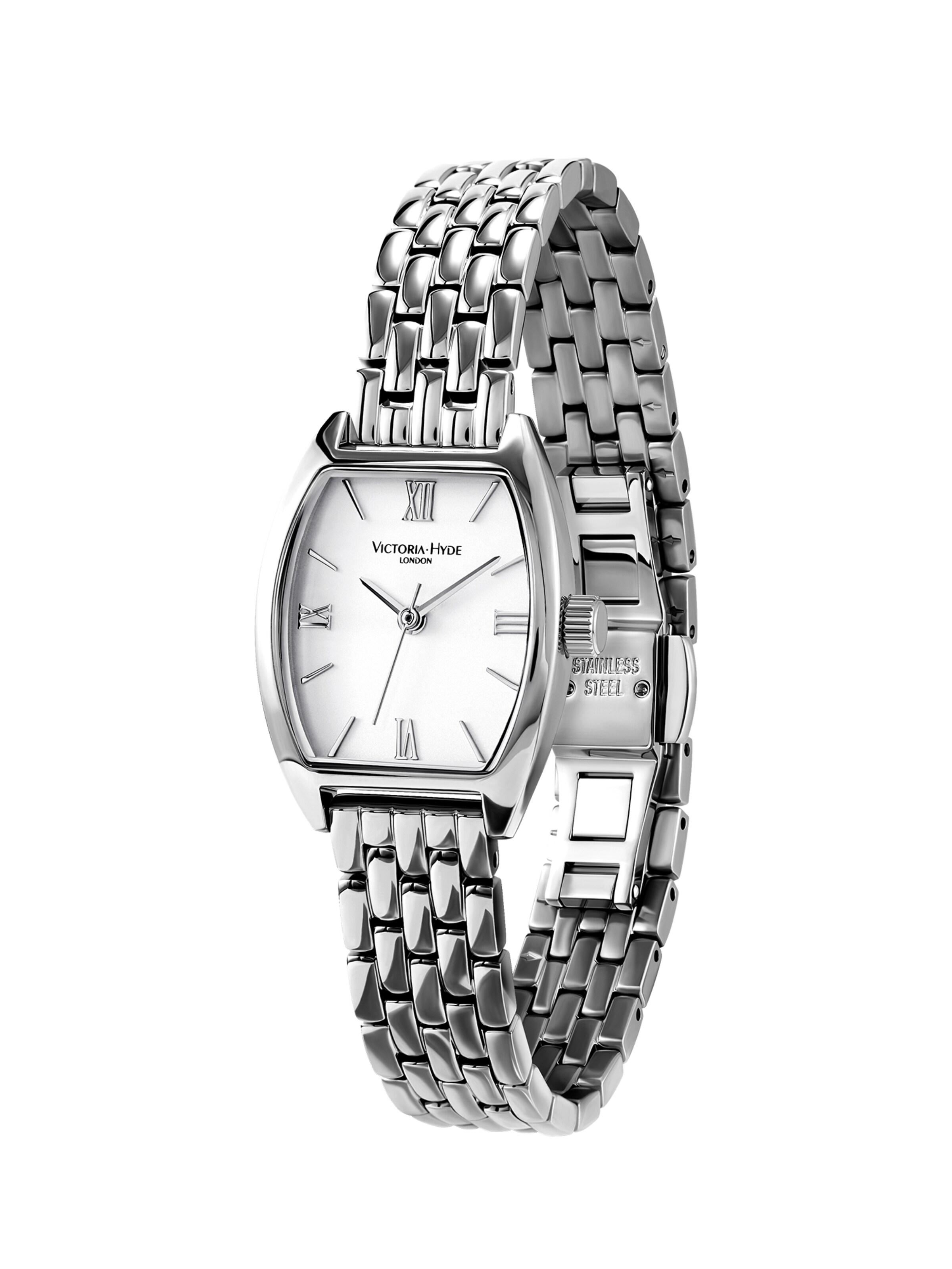 Victoria Hyde Analog Watch ' Barrel ' in Silver