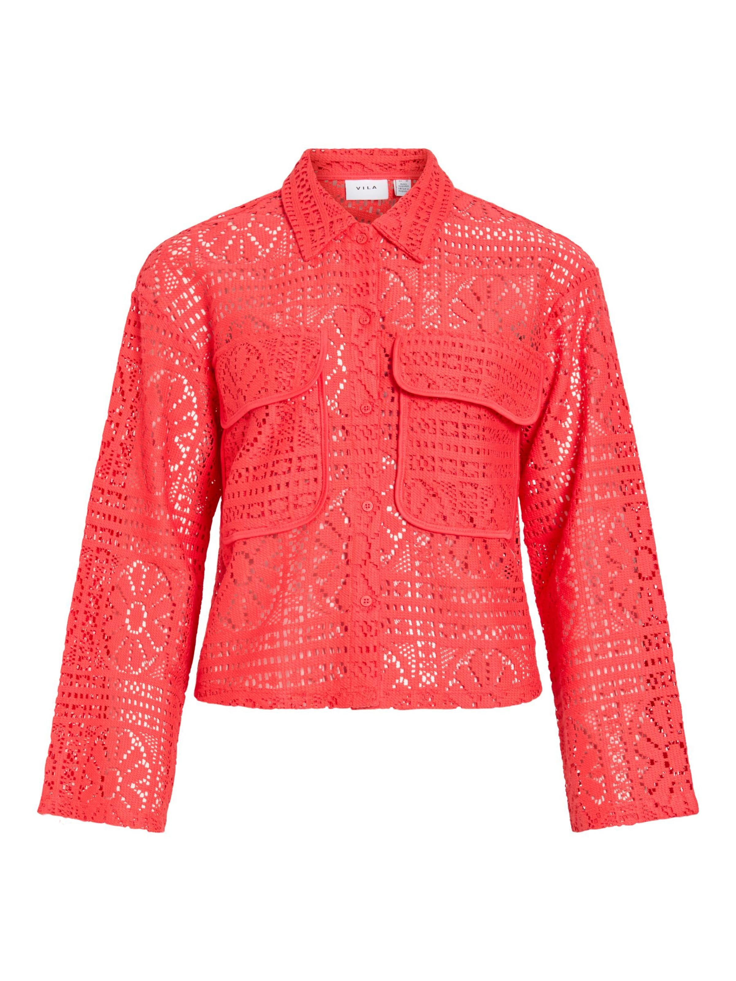 VILA Strickjacke 'VIMerinda' in Pink: Vorderseite