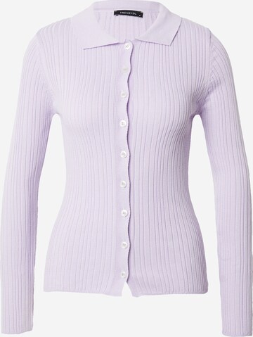 Trendyol Knit Cardigan in Purple: front