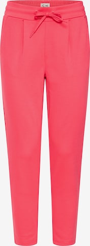 rožinė ICHI Siaurėjantis Klostuotos kelnės 'IHKATE': priekis