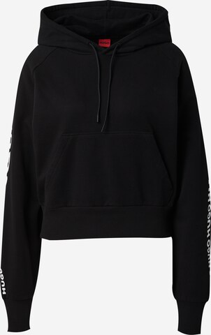 HUGOSweater majica 'Damatala' - crna boja: prednji dio