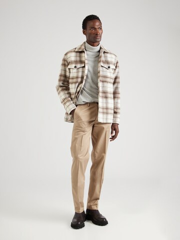 SELECTED HOMME Regular Trousers with creases 'WILLIAM' in Grey