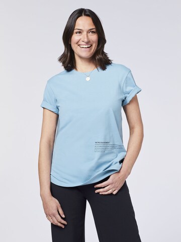 Detto Fatto T-Shirt ' mit Statement-Schriftzug ' in Blau