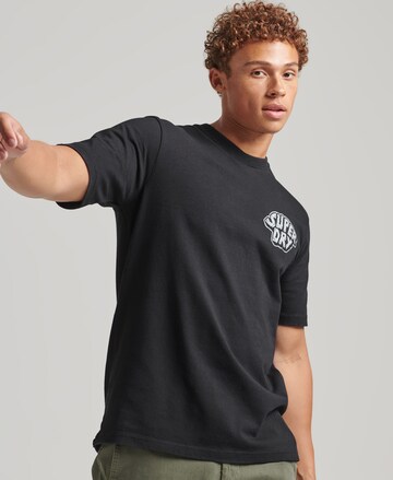 T-Shirt Superdry en noir : devant