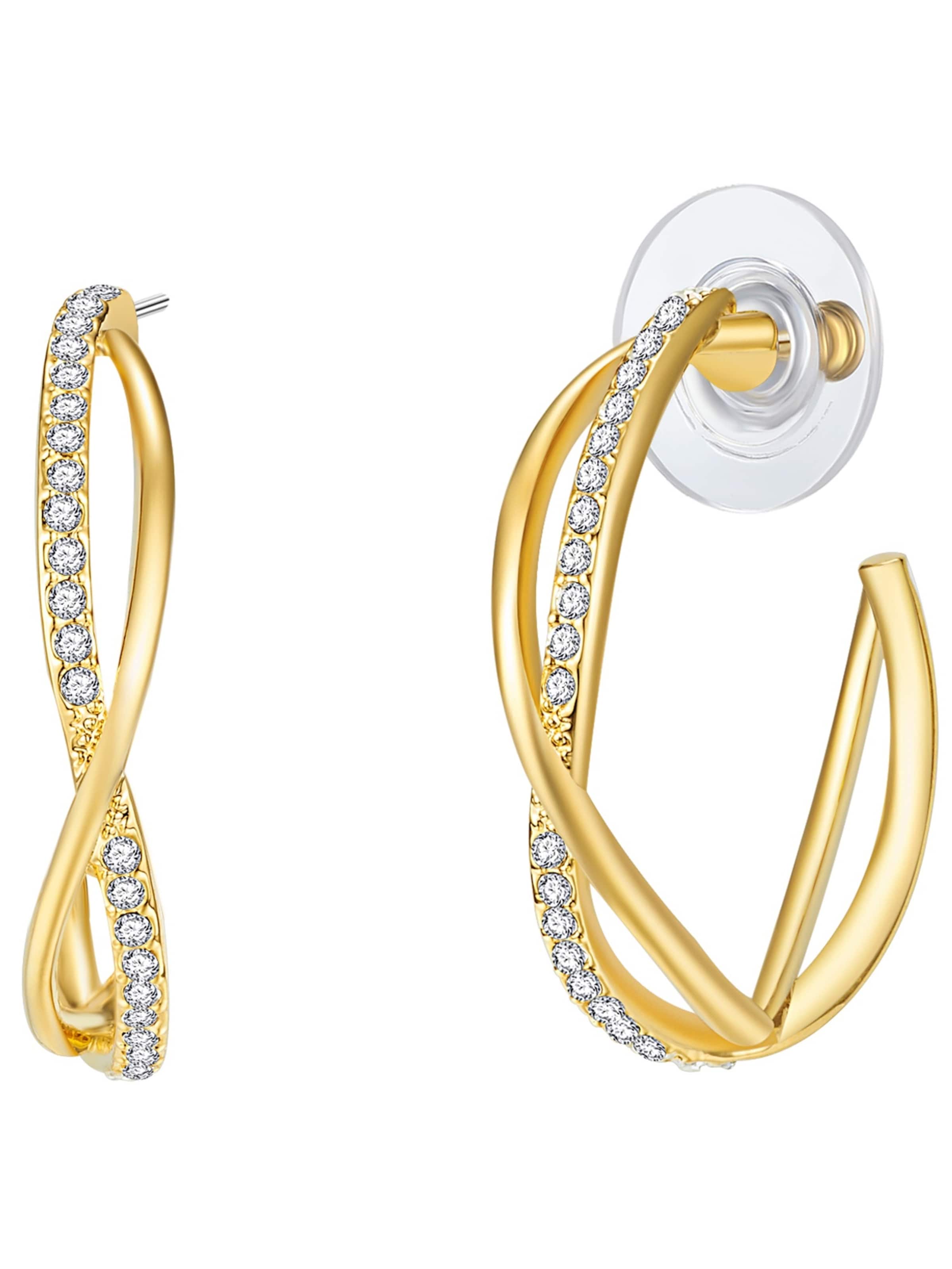 Boucles d'oreilles Lulu & Jane en or : devant