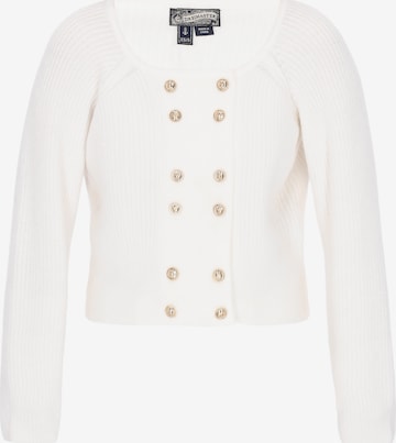 Cardigan 'Vintage' DreiMaster Vintage en blanc : devant