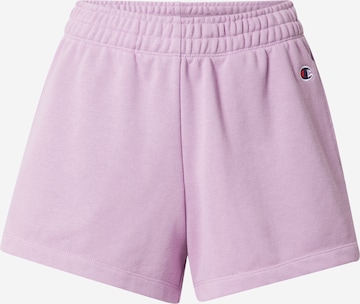 Champion Authentic Athletic Apparel - Calças em roxo: frente