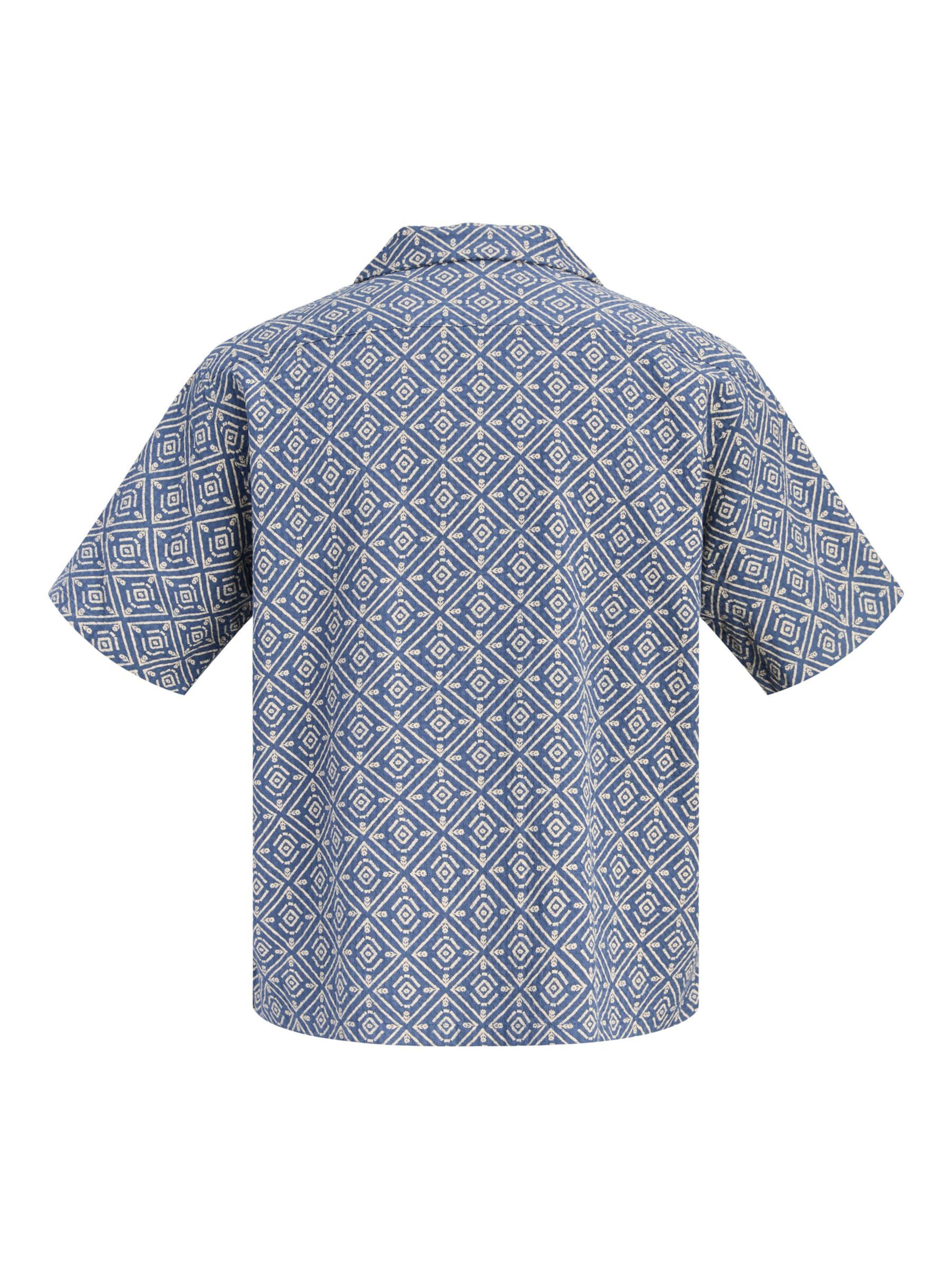 JACK & JONES Comfort fit Button Up Shirt in Blue