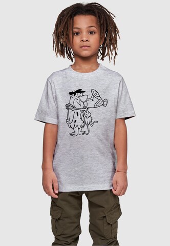 ABSOLUTE CULT T-Shirt 'The Flintstones - Fred And Wilma Kiss' in Grau: predná strana