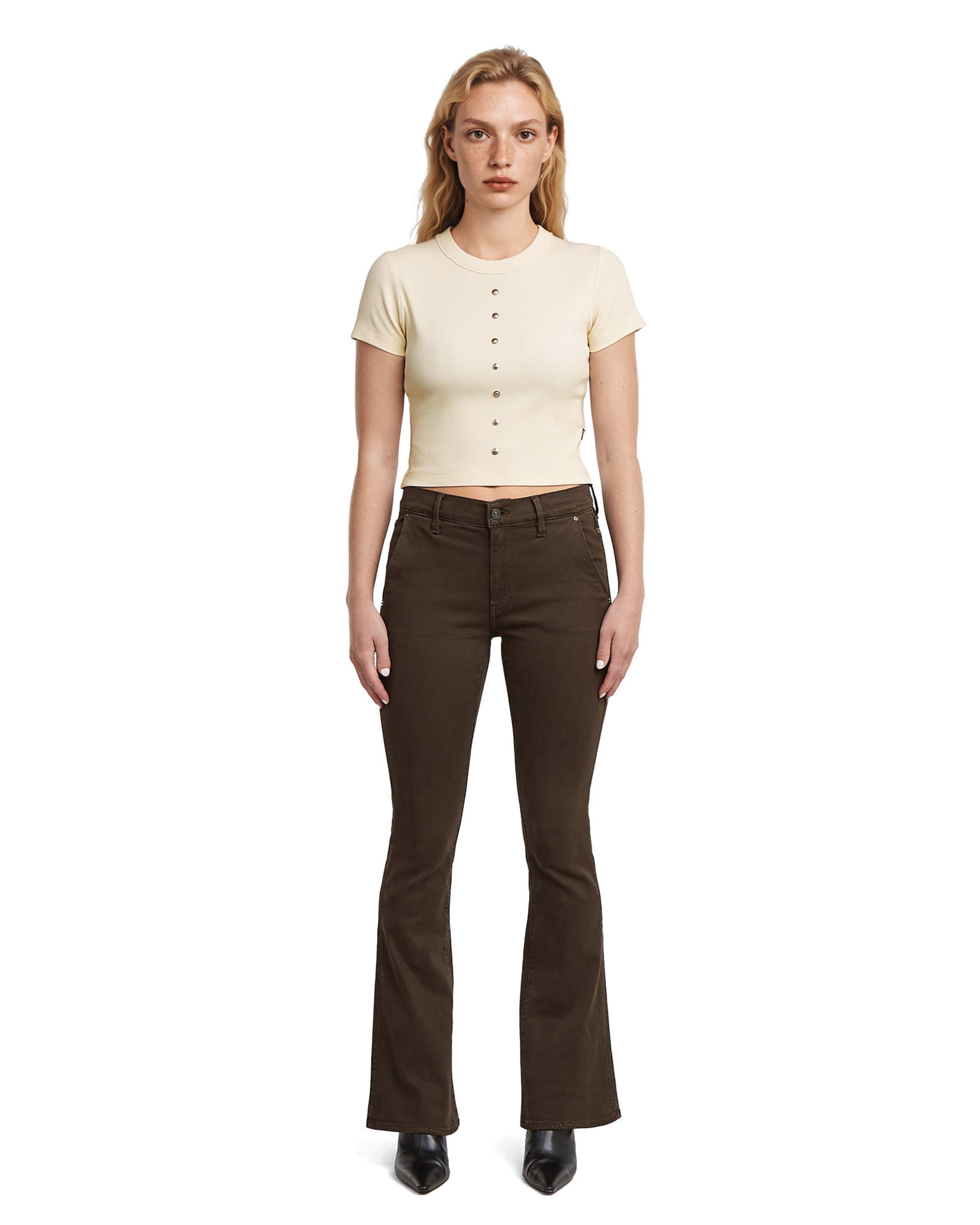 G-STAR Flared Broek in Bruin